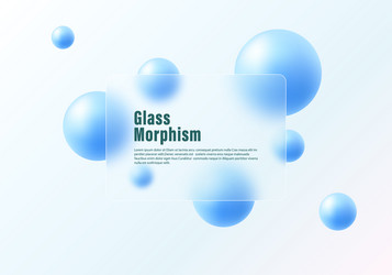 glass morphism website landing page template vector image