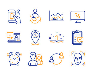 Timer share and user communication icons set vector