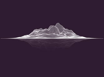 abstract mesh landscape data visualization vector image