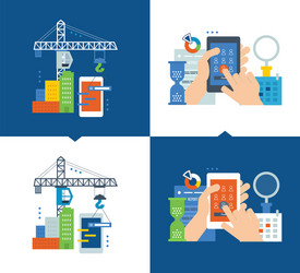 development of application and software research vector image