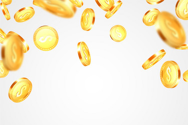 realistic 3d golden coins explosion Vector Image