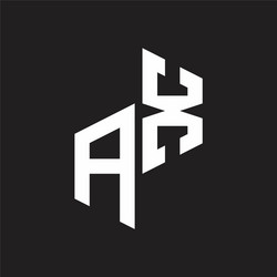 ax initial letters logo monogram with up to down vector image
