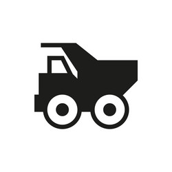 Dump truck icon on white background vector