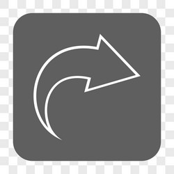 redo rounded square button vector image