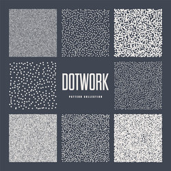 square shaped dotted objects stipple elements vector image