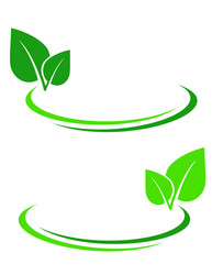 Abstract background with green leaf Royalty Free Vector