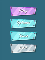cool shiny computer game menu interface collection vector image