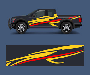 Dynamic Racing Stripe Car Wrap Vector Image