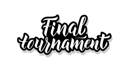 Football tournament calligraphy template text Vector Image