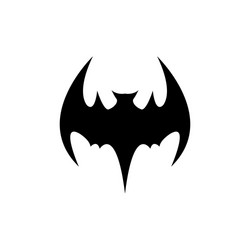 Halloween black bat animal icon or sign vector