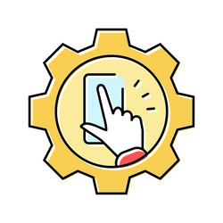 interaction design ux ui color icon vector image