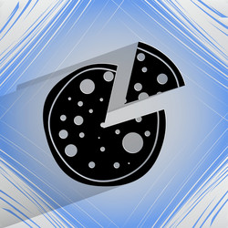 pizza flat modern web button on a geometric vector image