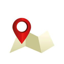 red map pointer pin 3d vector image