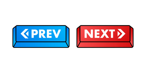 Next and Previous Buttons - Web UI vector image