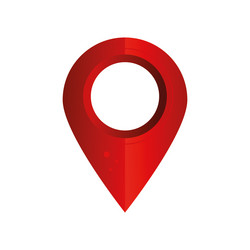 red map pointer pin 3d vector image