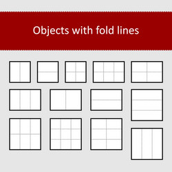 Sheets with fold lines set vector