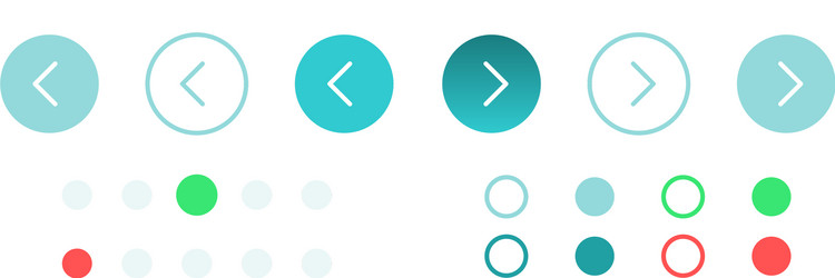 turn page buttons ui elements kit vector image