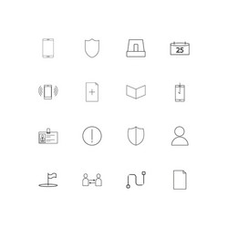 internet technologies simple linear icons set vector image