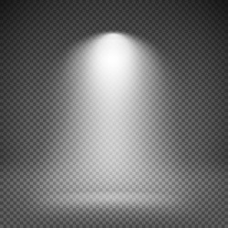 Light effect on transparent background Royalty Free Vector