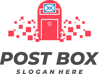 House post box logo template creative Royalty Free Vector