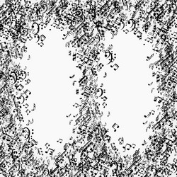 set of musical notes on five-line clock notation vector image