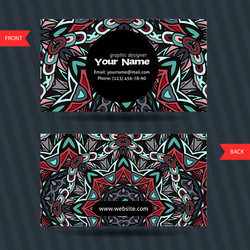 templates set business card vector