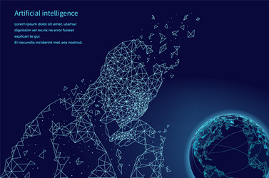 Artificial intelligence round colorful Royalty Free Vector