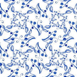 Blue flowers ornament vector