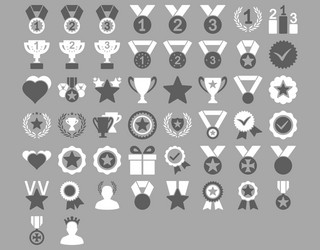 Competition and awards icons vector