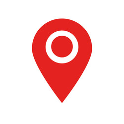 red map pointer pin 3d vector image