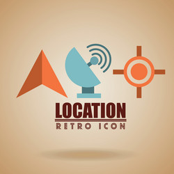 retro icon design vector