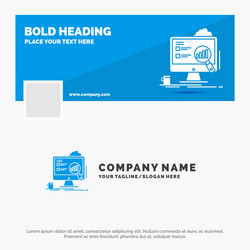 Blue business logo template for analytics board vector