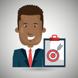 man clipboard tool app vector image