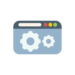 browser window displaying website under vector image