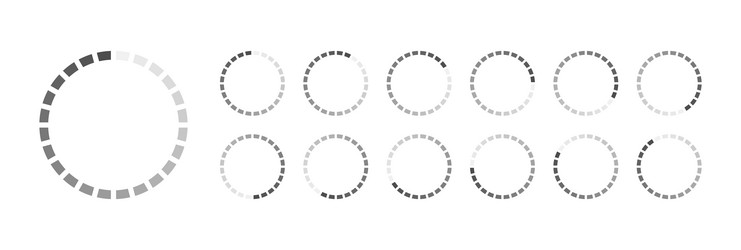 circular loading buffering icons vector image