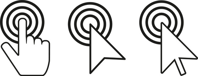 click cursor set mouse cursores with vector image