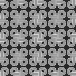 Linear seamless pattern twisted parallel circles vector