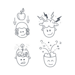 man characters with the idea set vector image