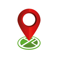 red map pointer pin 3d vector image