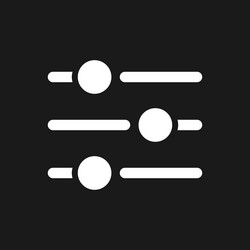 filters button pixel dark mode glyph ui icon vector image