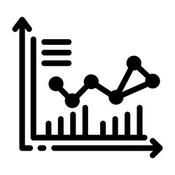 glyph style icon of business data structured displ vector image