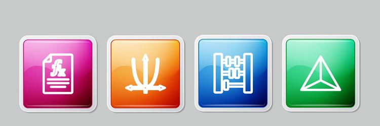Set line function mathematical symbol graph vector