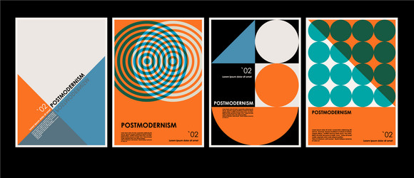 artworks posters inspired postmodern Vector Image