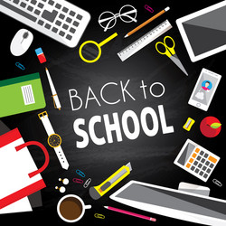 Back to school background vector