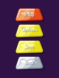 computer game menu navigation objects collection vector image