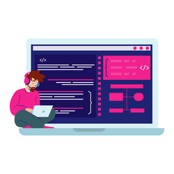 man programmer design vector image