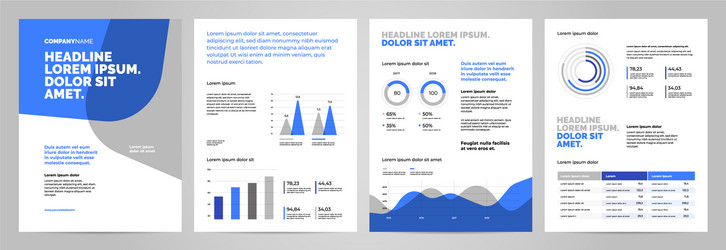 presentation template design with infographic vector