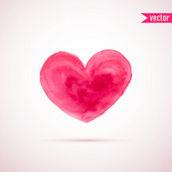 Watercolor Heart Valentine Vector Image