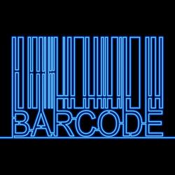 continuous line drawing barcode neon glow concept vector