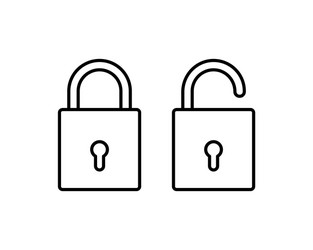 lock icon in trendy flat style isolated on white vector